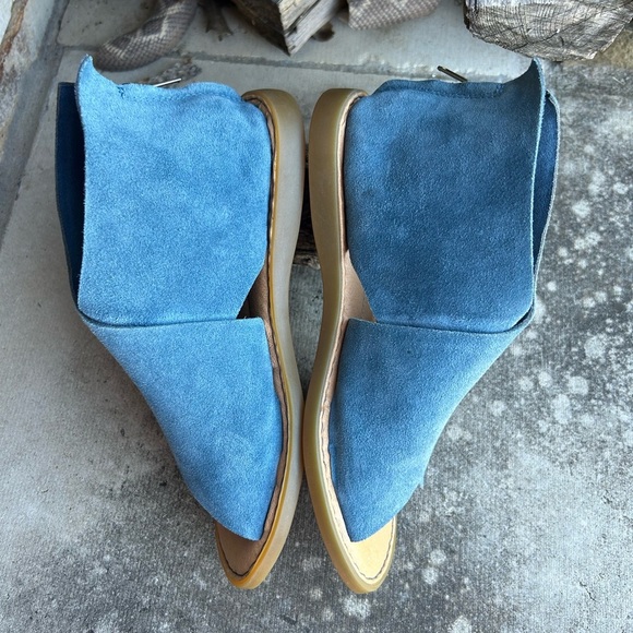 Born women’s IWA leather suede blue Sandals with open toe Sz-6M. Q - Picture 5 of 12